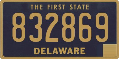 DE license plate 832869