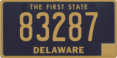 DE license plate 83287