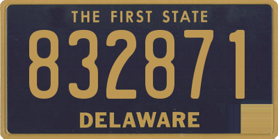 DE license plate 832871