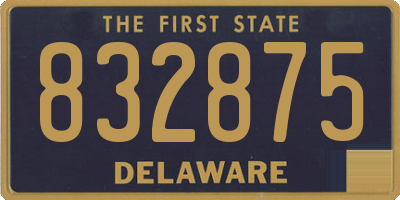 DE license plate 832875