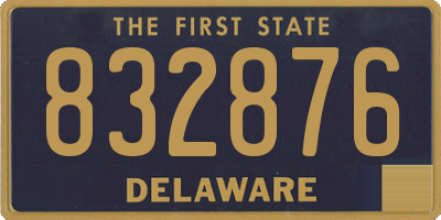 DE license plate 832876
