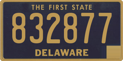 DE license plate 832877