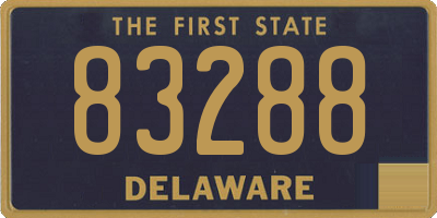 DE license plate 83288