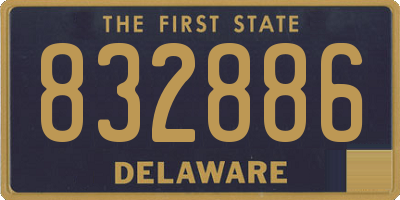 DE license plate 832886