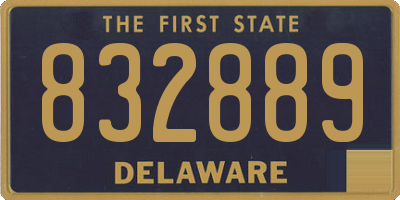 DE license plate 832889