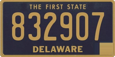 DE license plate 832907
