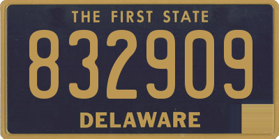DE license plate 832909
