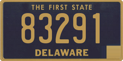 DE license plate 83291