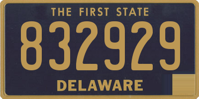 DE license plate 832929