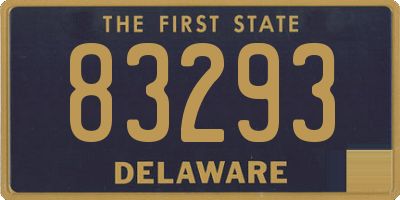 DE license plate 83293
