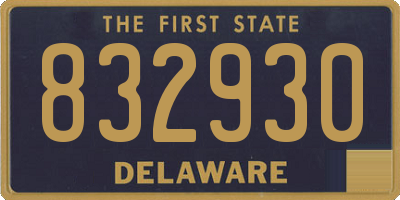 DE license plate 832930