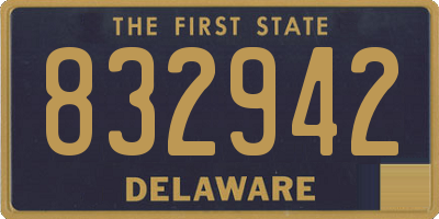 DE license plate 832942