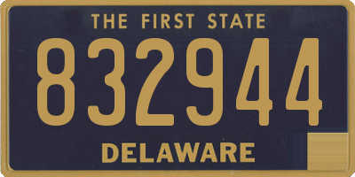 DE license plate 832944