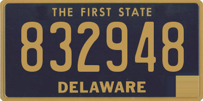 DE license plate 832948