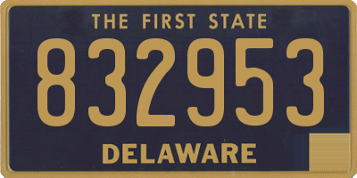 DE license plate 832953