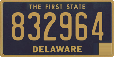DE license plate 832964