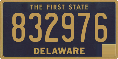 DE license plate 832976