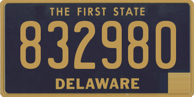 DE license plate 832980