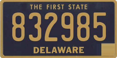 DE license plate 832985