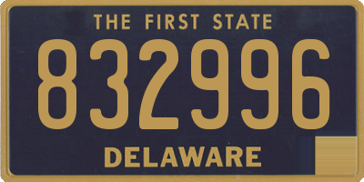 DE license plate 832996
