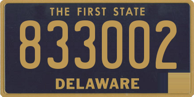 DE license plate 833002