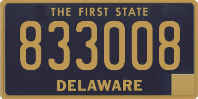 DE license plate 833008