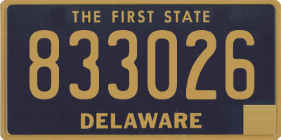DE license plate 833026