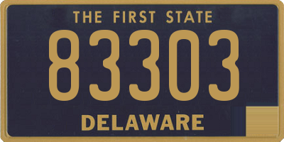 DE license plate 83303
