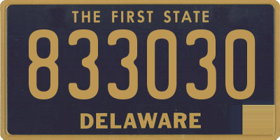 DE license plate 833030
