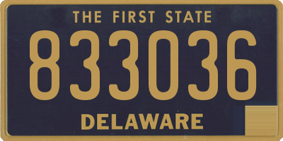 DE license plate 833036