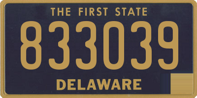 DE license plate 833039