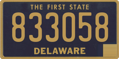 DE license plate 833058