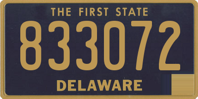 DE license plate 833072