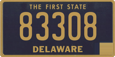 DE license plate 83308