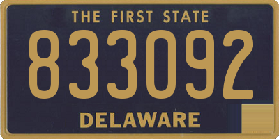DE license plate 833092