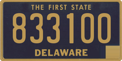 DE license plate 833100
