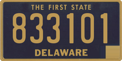 DE license plate 833101