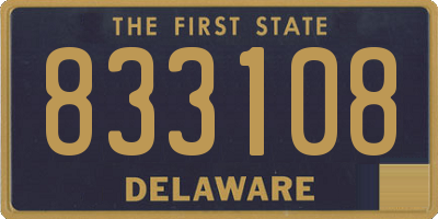 DE license plate 833108