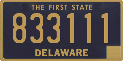 DE license plate 833111