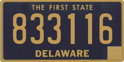 DE license plate 833116