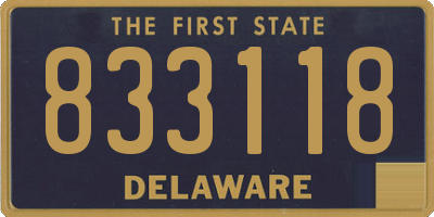 DE license plate 833118