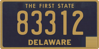 DE license plate 83312