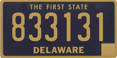 DE license plate 833131