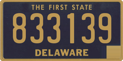 DE license plate 833139