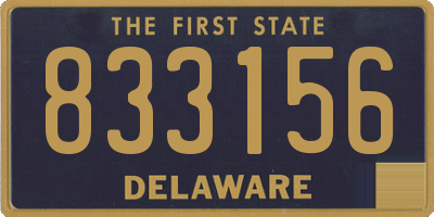 DE license plate 833156