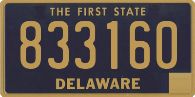 DE license plate 833160