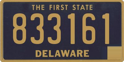 DE license plate 833161