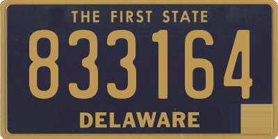 DE license plate 833164