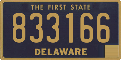 DE license plate 833166
