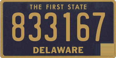 DE license plate 833167